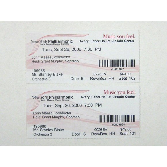 New York City Philharmonic Playbill September 2006 Ticket Maazel Heidi Murphy - Picture 4 of 11